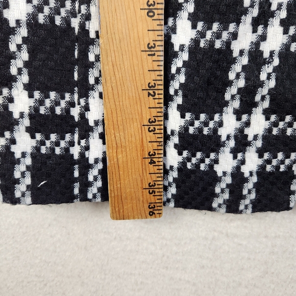 Worthington Womens Size 4 Black/White Soft Houndstooth Button Up Pea Coat - Picture 8 of 14